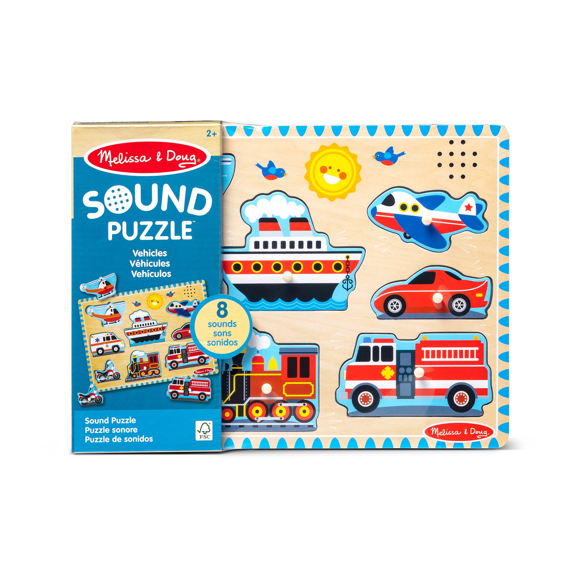 Vehicles Sound Puzzle - 8 Pieces - Image 3