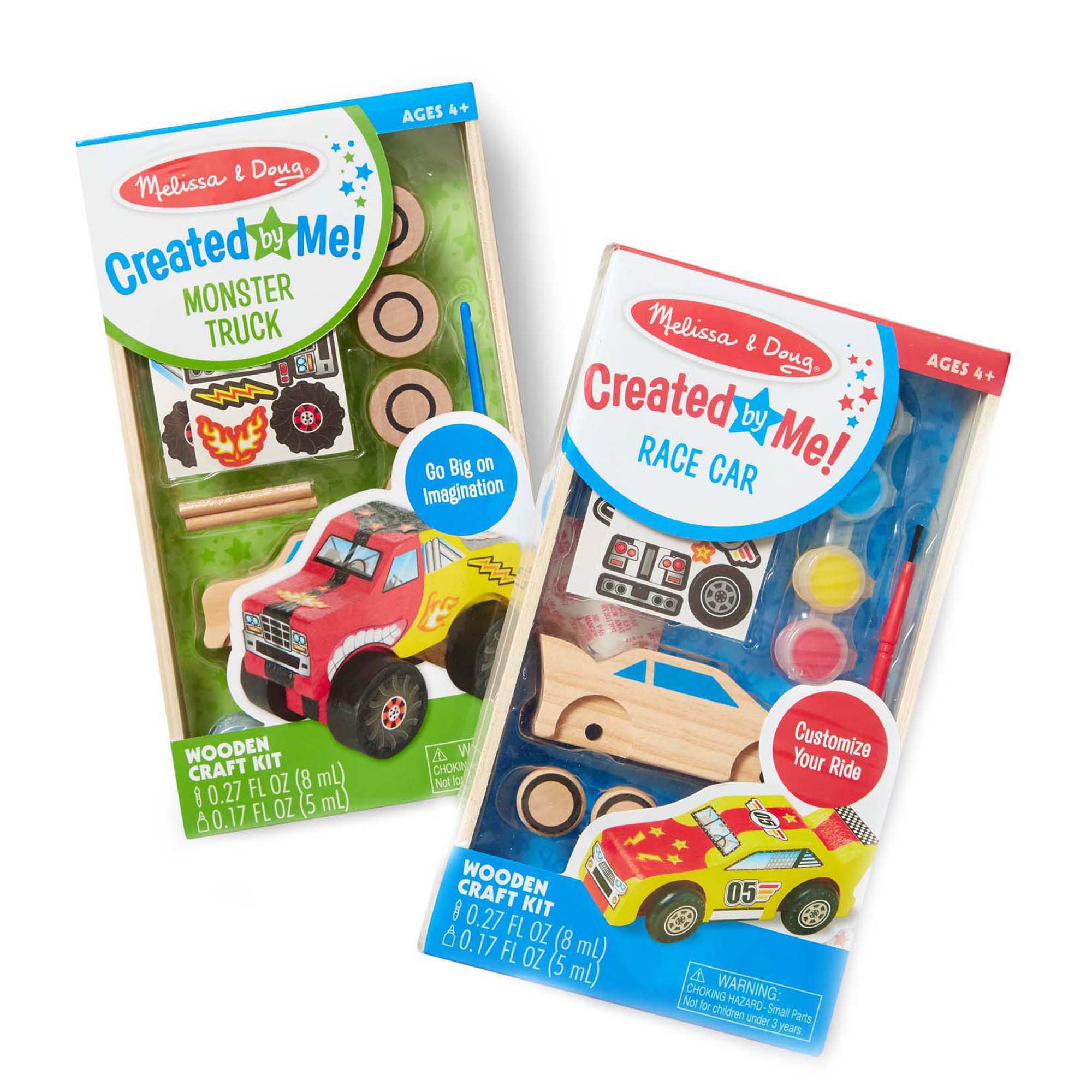 Created By Me!? Vehicles Craft Kit 2-Pack: Race Car & Monster Truck
