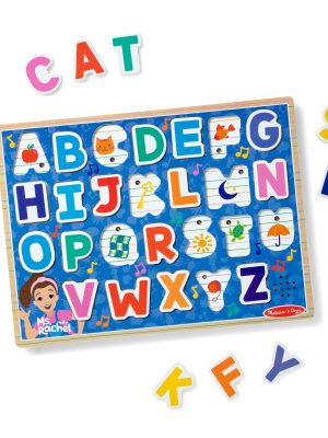 Ms. Rachel?  Wooden Phonics Alphabet Sound Puzzle - 24 Pieces