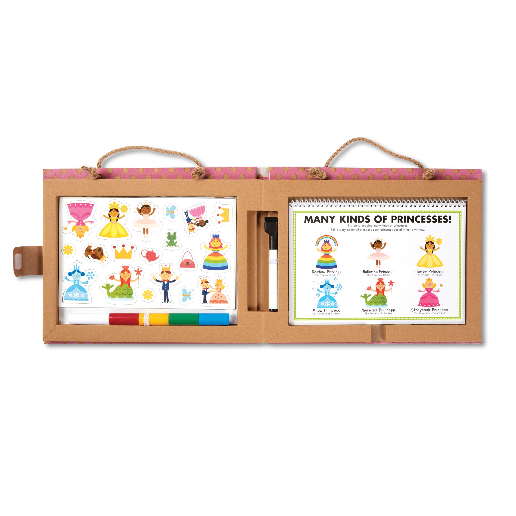 Natural Play: Play. Draw. Create Reusable Drawing & Magnet Kit ?C Princesses - Image 4