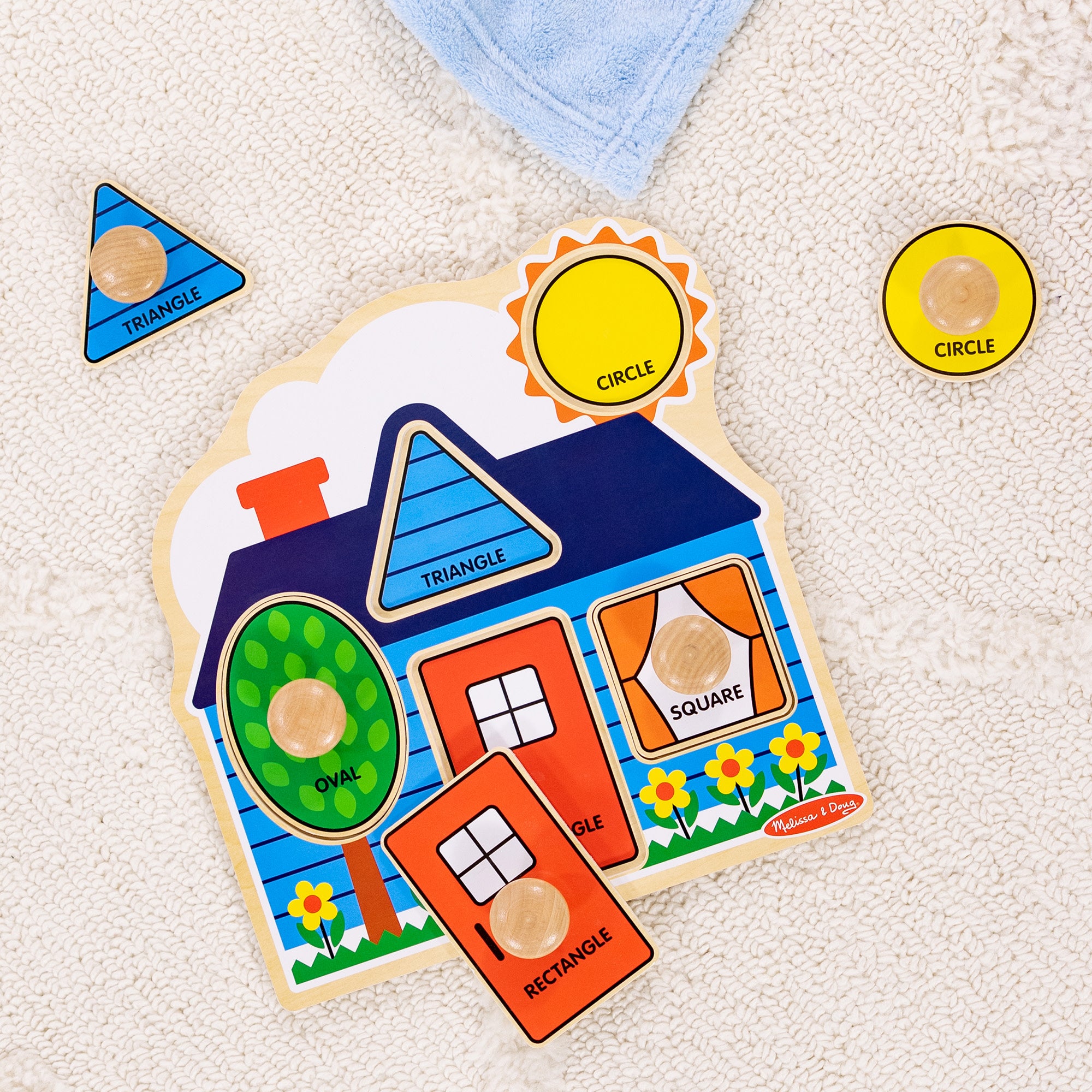 First Shapes Jumbo Peg Puzzle - 5 Pieces - Image 9