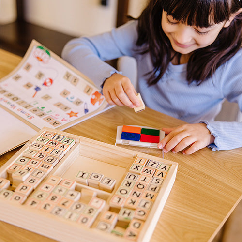 Deluxe Wooden Stamp Set - ABCs 123s - Image 10