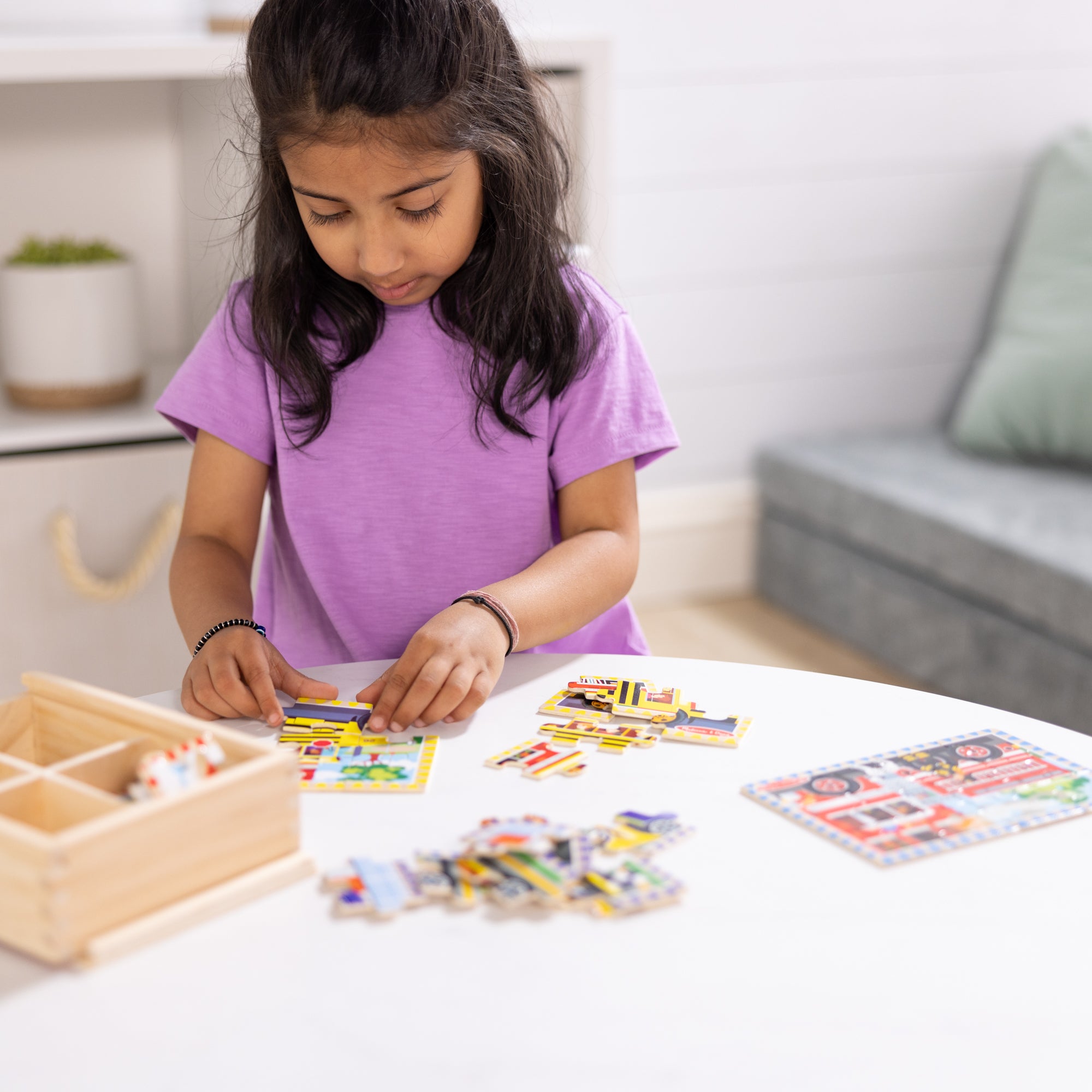 Wooden Jigsaw Puzzles in a Box - Vehicles - Image 2