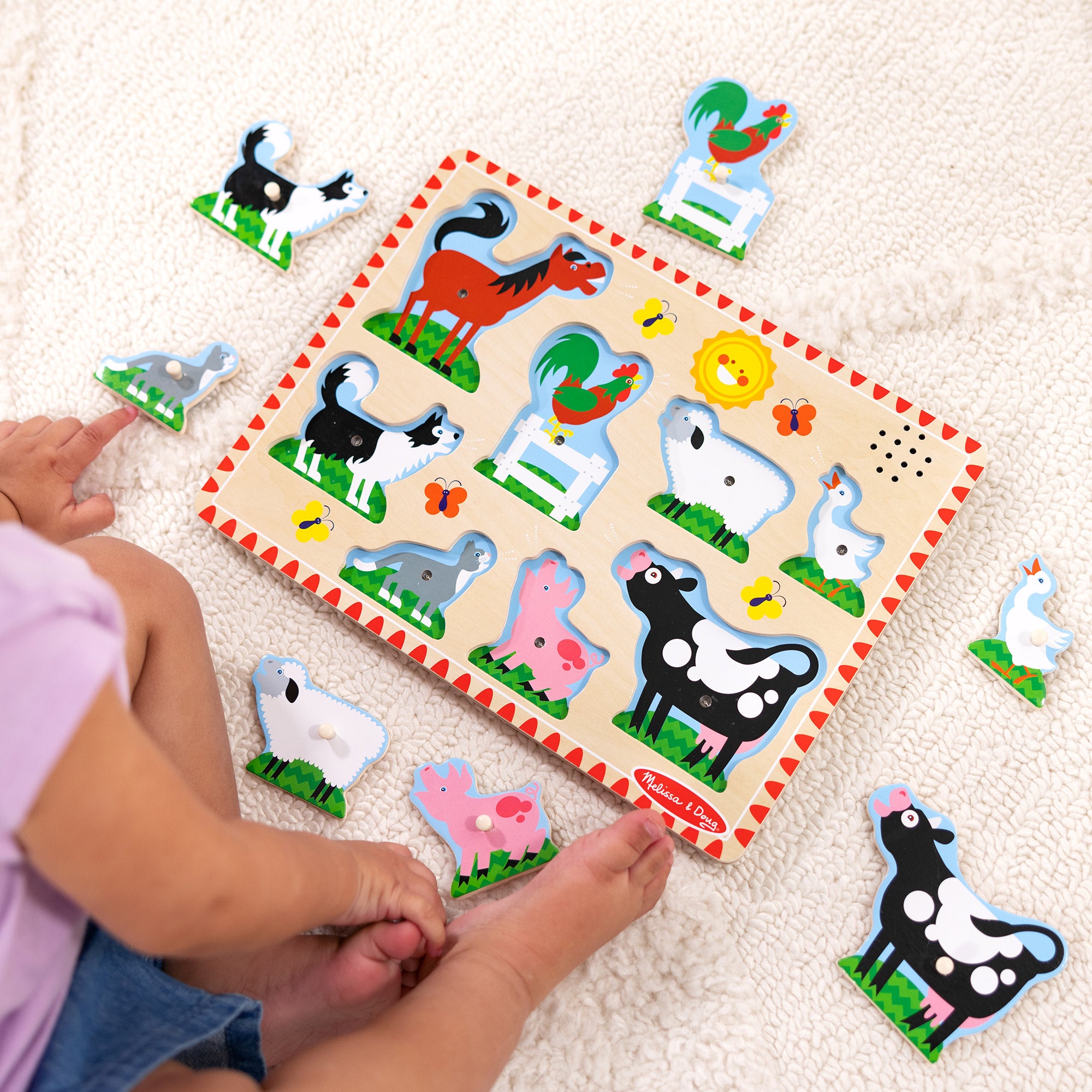 Wooden Sound Puzzle 2-Pack ?C Farm Animals. Vehicles - Image 2