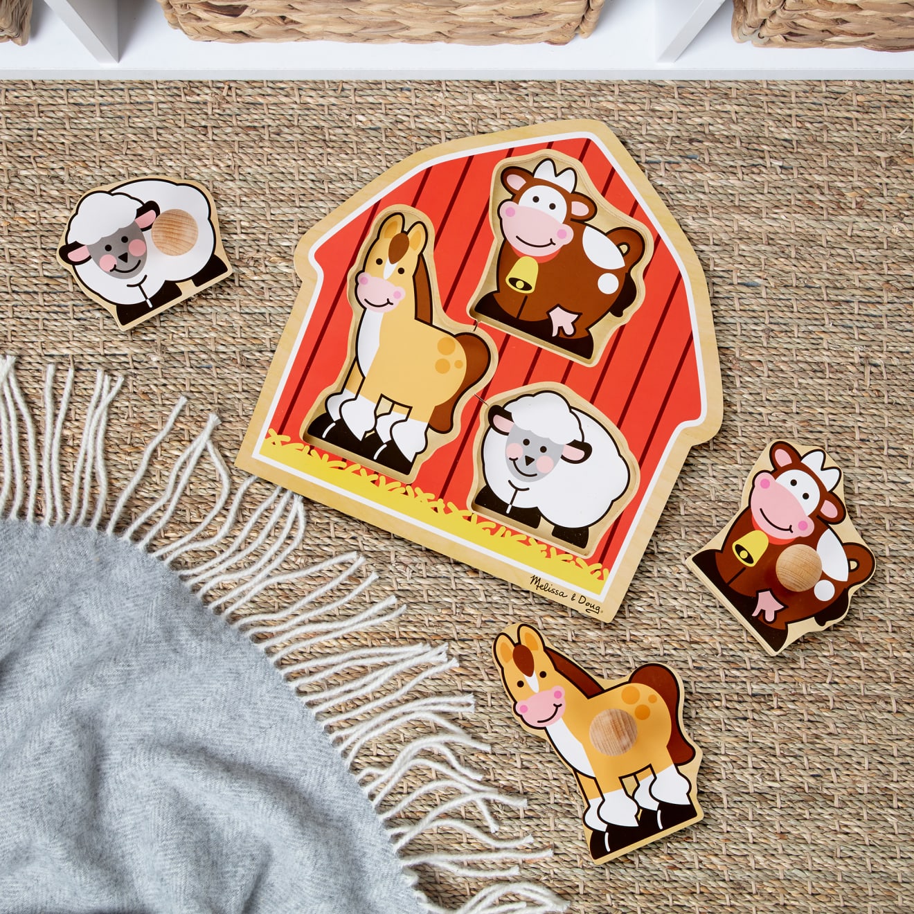 Barnyard Animals Jumbo Knob Puzzle - 3 Pieces - Image 9