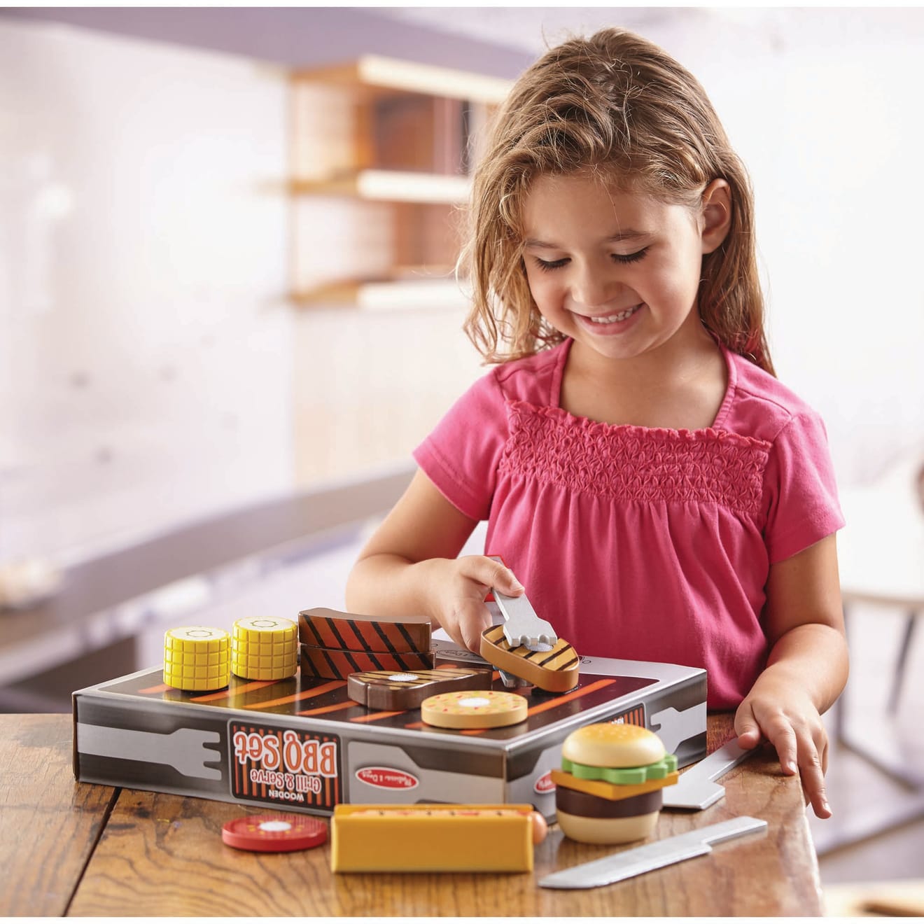 Wooden Grill & Serve BBQ Set - Image 6