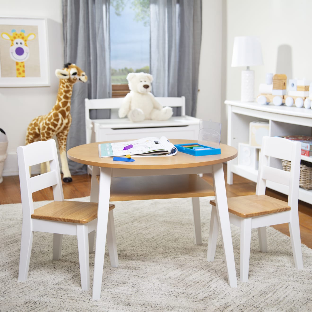 Wooden Round Table & Chairs Set - Image 2