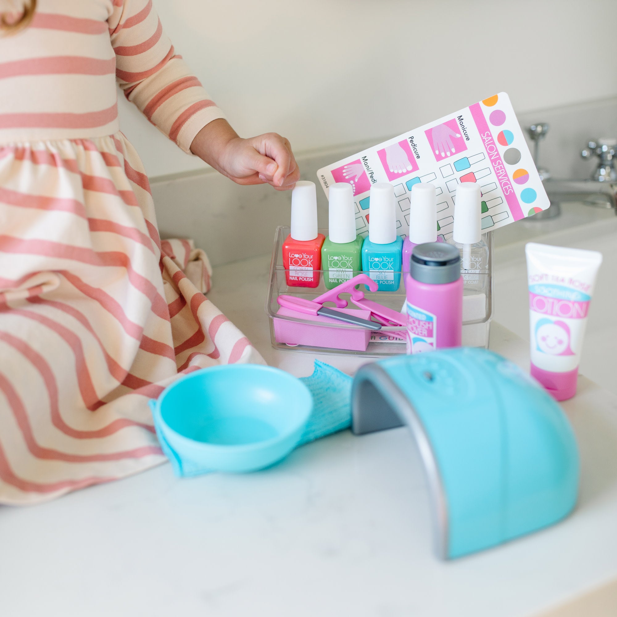 Love Your Look Pretend Nail Care Play Set (Mess-Free - No Real Cosmetics) - Image 5