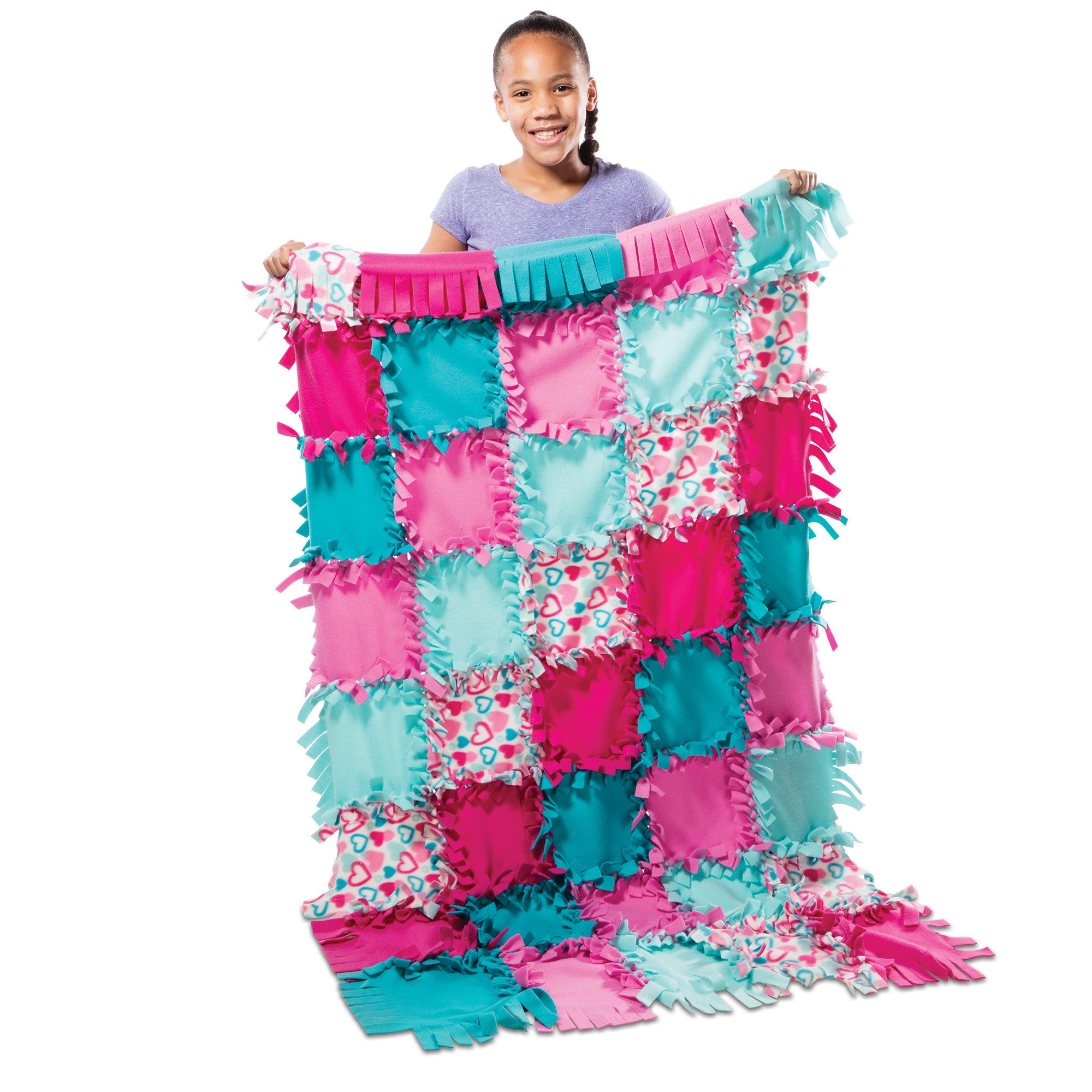 Created by Me!??Heart Fleece Blanket No-Sew Craft Kit - Image 3