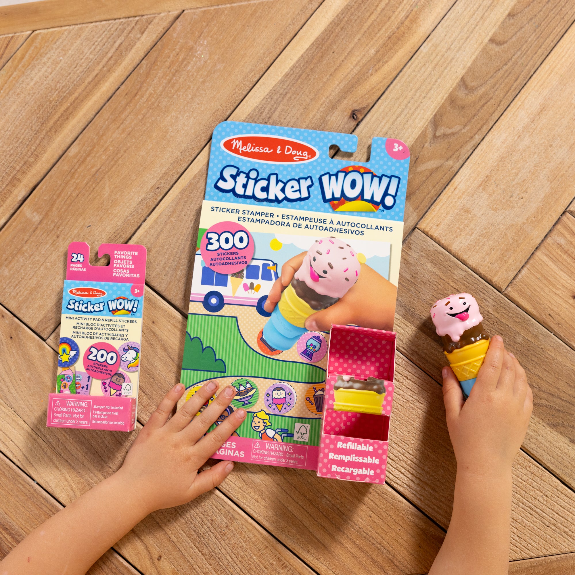 Sticker WOW!? Ice Cream Bundle: Activity Pad & Sticker Stamper + Mini Activity Pad and 200 Refill Stickers - Image 9